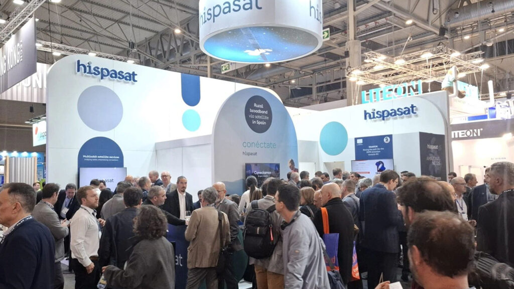 Hispasat booth at MWC 2025