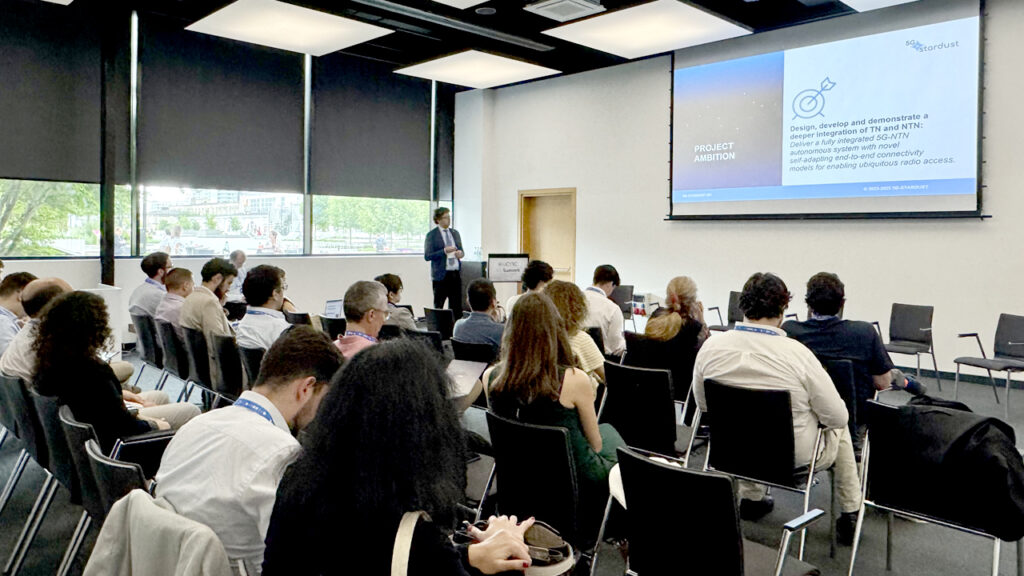 Tomaso de Cola (5G-STARDUST), talking during EuCNC's Session 19